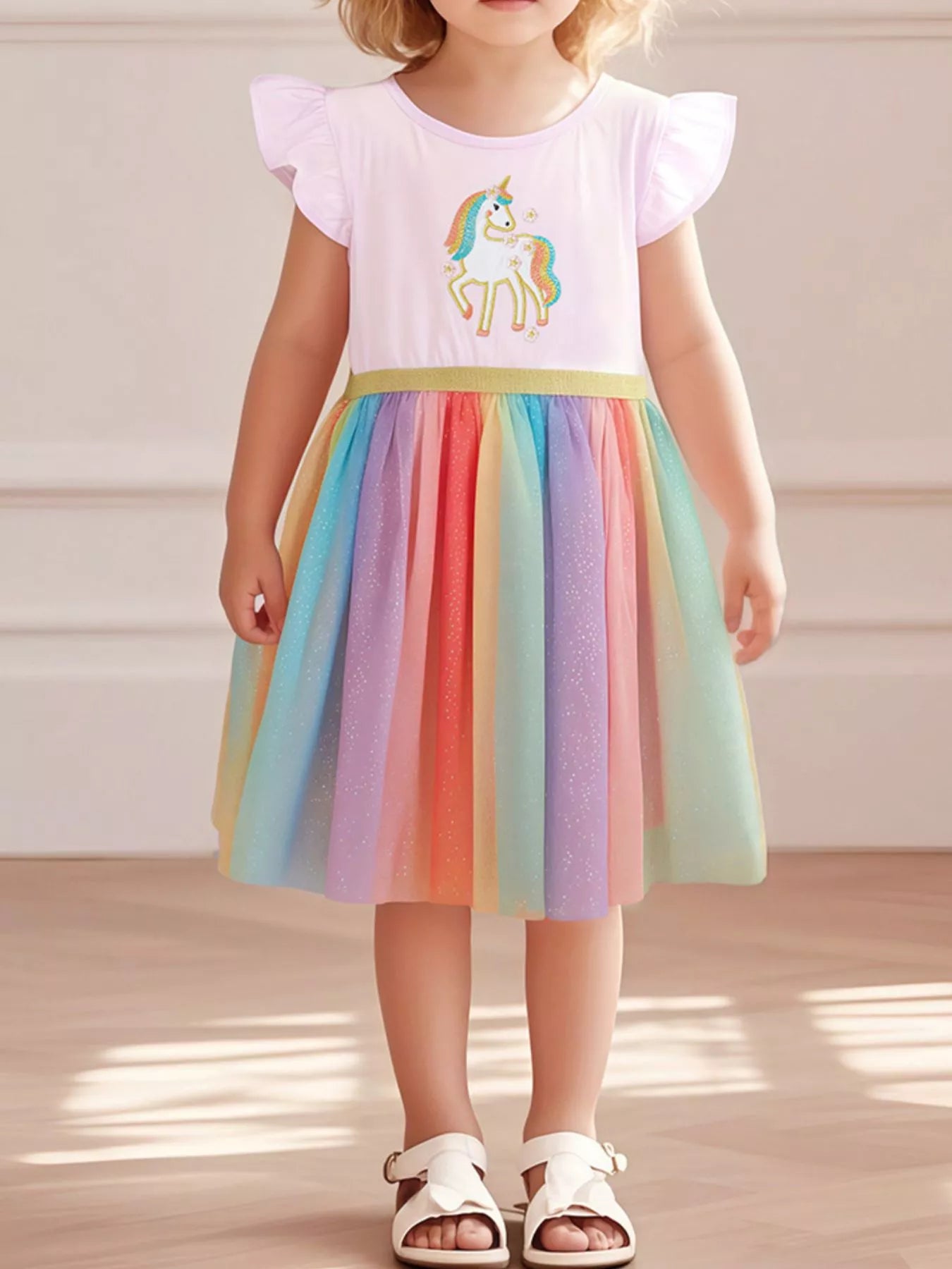 Unicorn Rainbow Tulle Dress