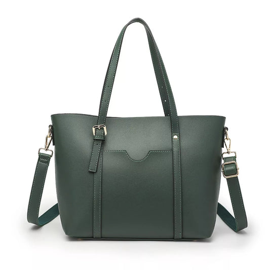 Vegan Leather Tote Bag Green