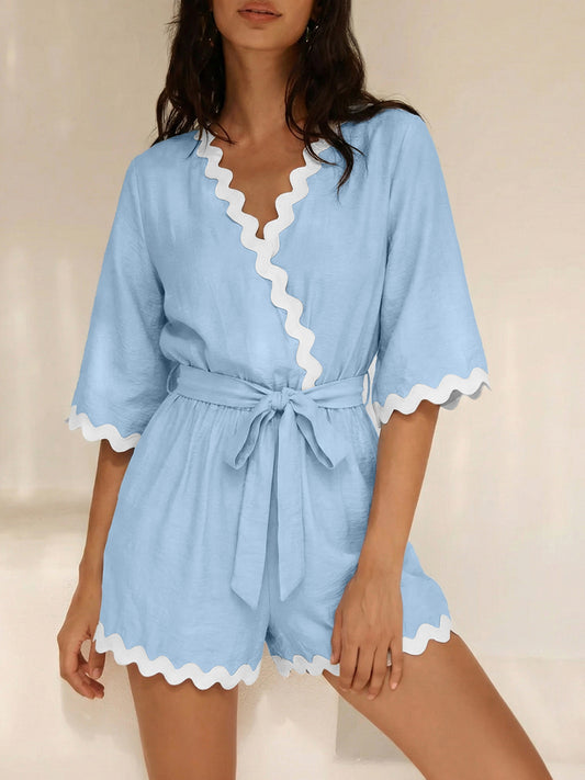 Women's Ric Rac Belted Playsuit