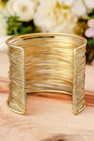 Gold Luxury Heavy Metal High Quality Open Wire Bracelet