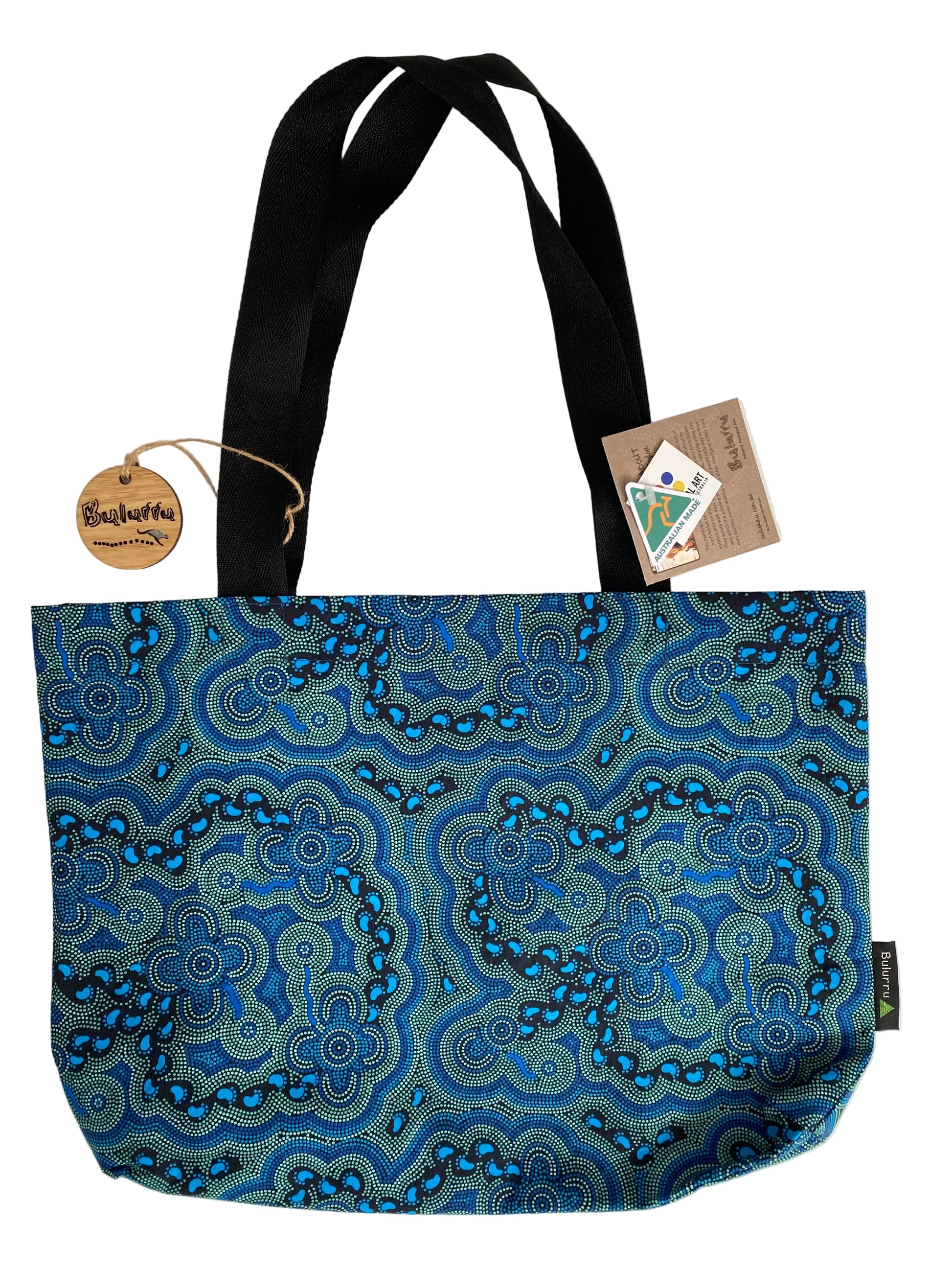 Authentic On Walkabout Blue Cotton Tote Bag Small - MARIGOLD COLLECTIONS AUSTRALIA