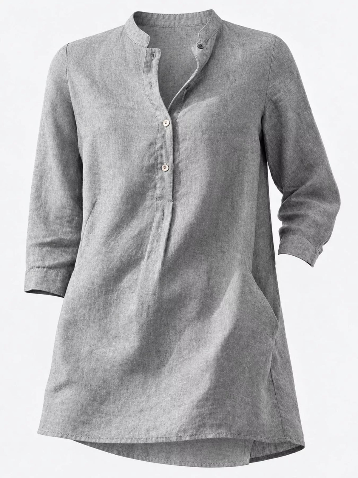 Marigold Collections Australia half button pocketed 3/4 sleeve blouse with a stylish design, perfect for casual or office wear.