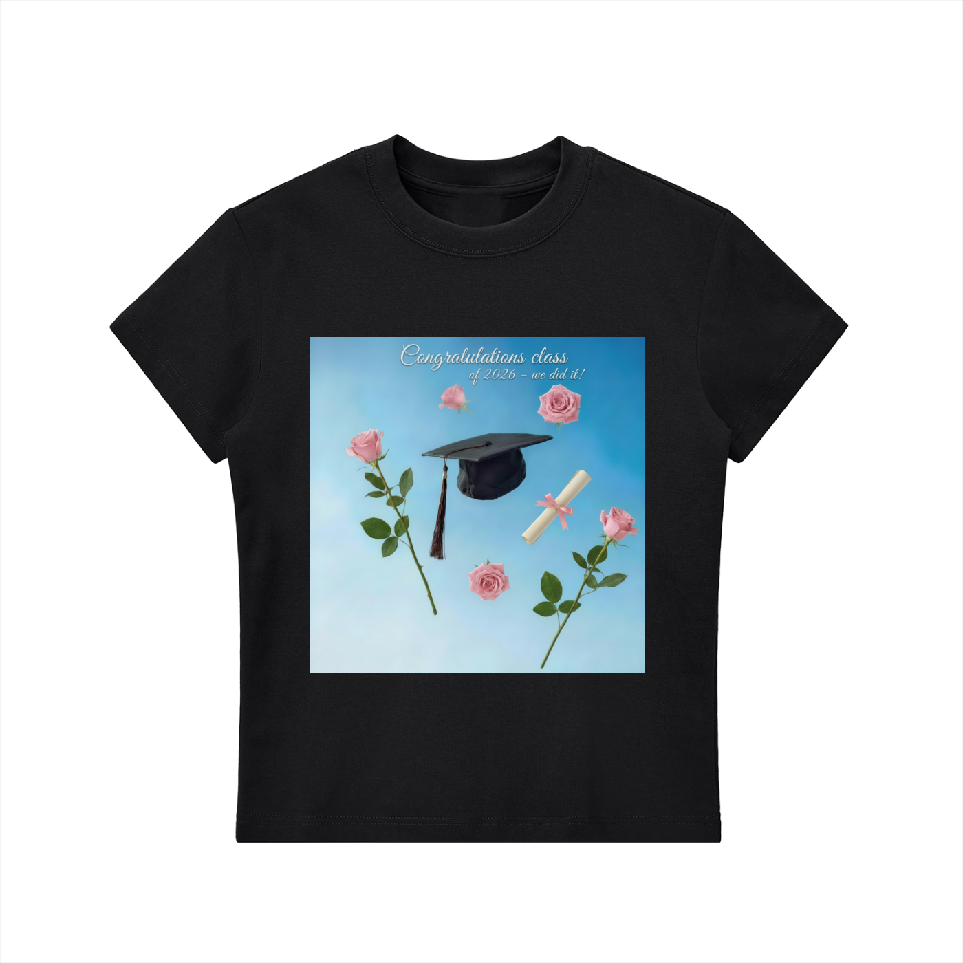 'Congratulations class of 2026 -we did it!' Essential Bodycon Crewneck T-Shirt