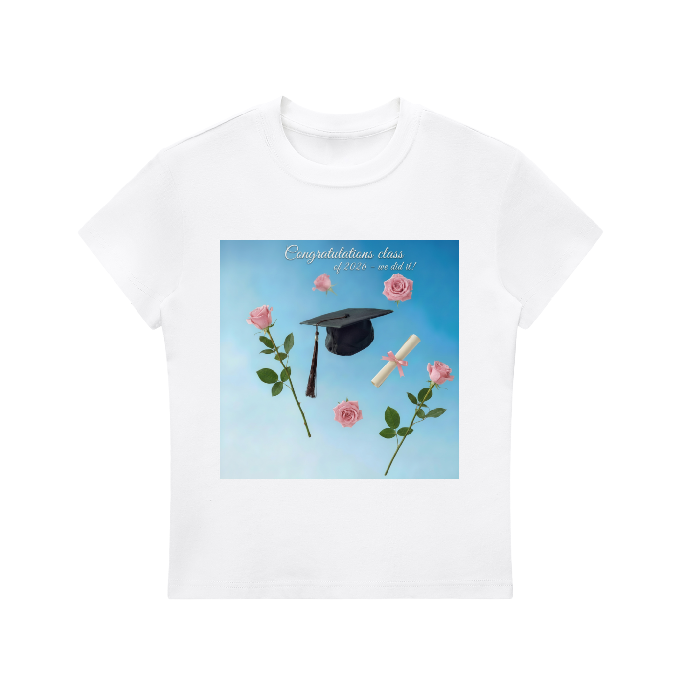 'Congratulations class of 2026 -we did it!' Essential Bodycon Crewneck T-Shirt
