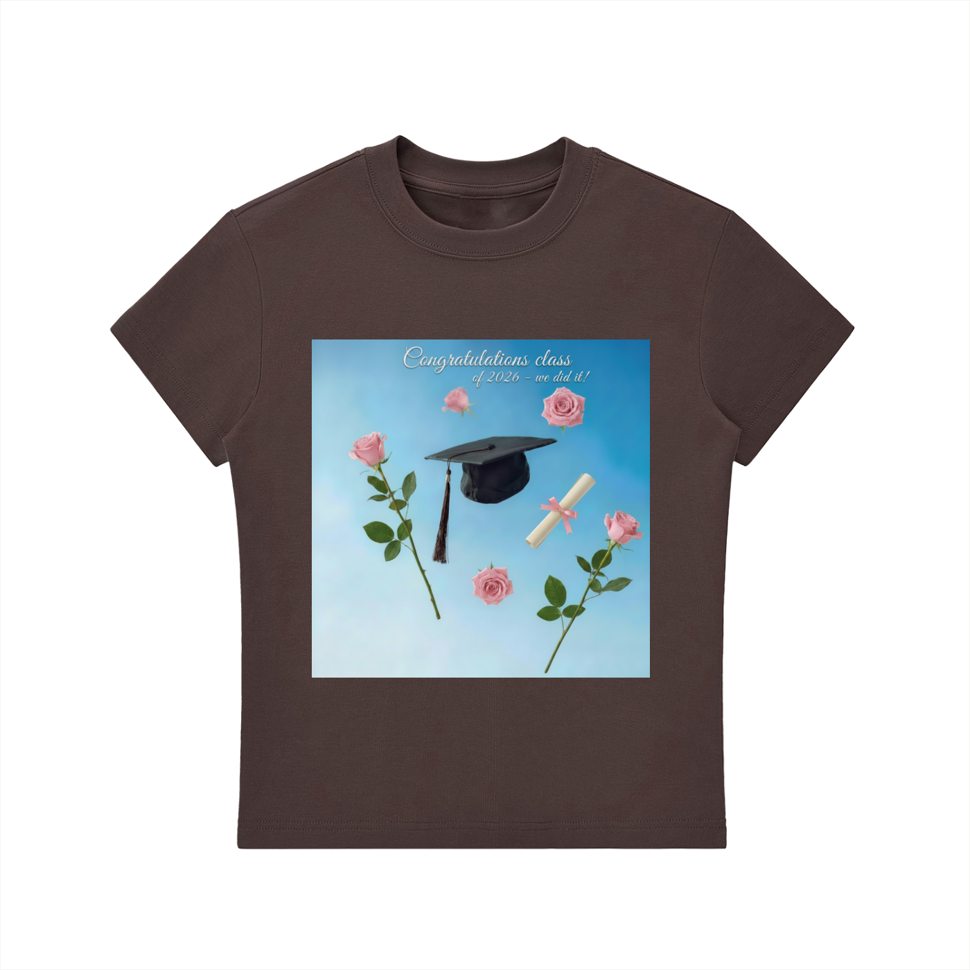 'Congratulations class of 2026 -we did it!' Essential Bodycon Crewneck T-Shirt