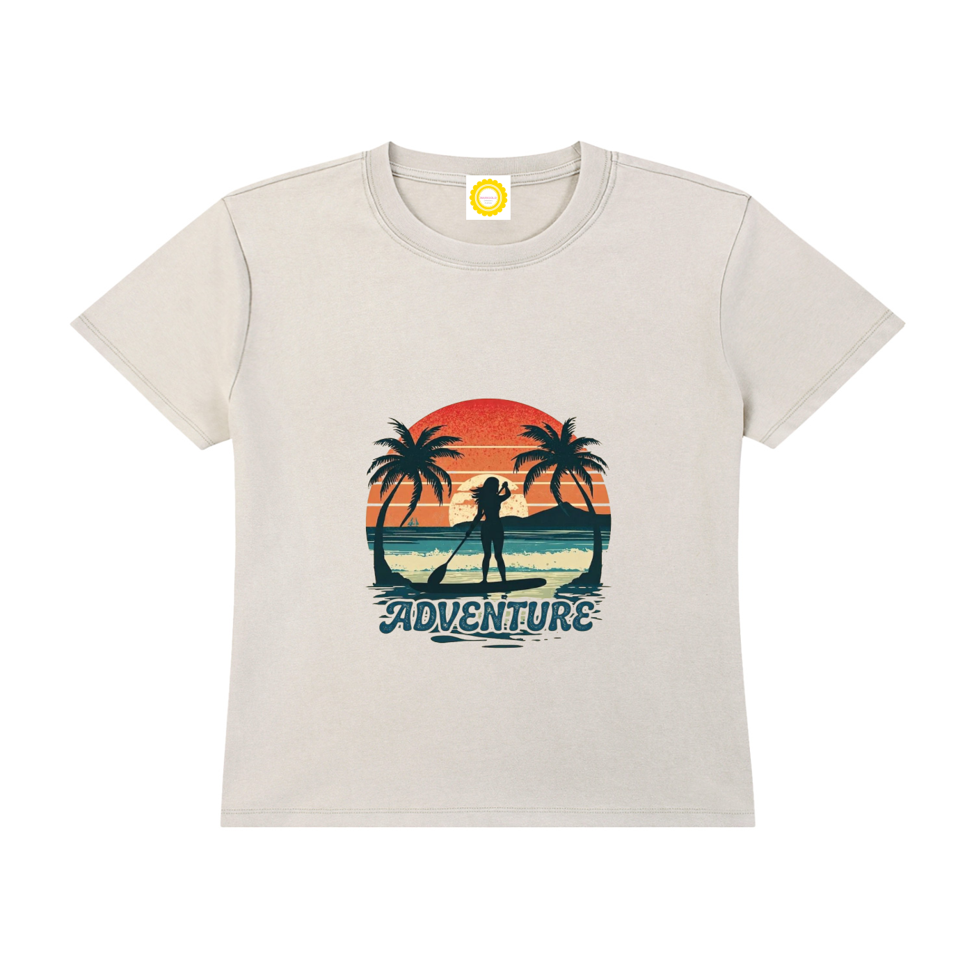 'Adventure' Vintage Wash Drop Shoulder T-shirt - MARIGOLD COLLECTIONS AUSTRALIA