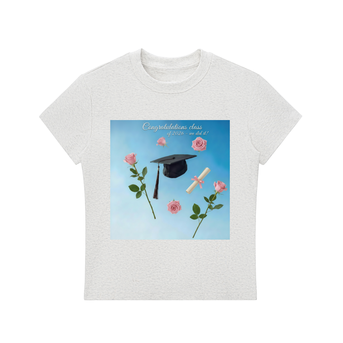'Congratulations class of 2026 -we did it!' Essential Bodycon Crewneck T-Shirt