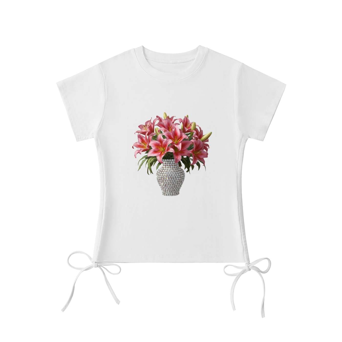 crystal & lily Drawstring T-Shirt