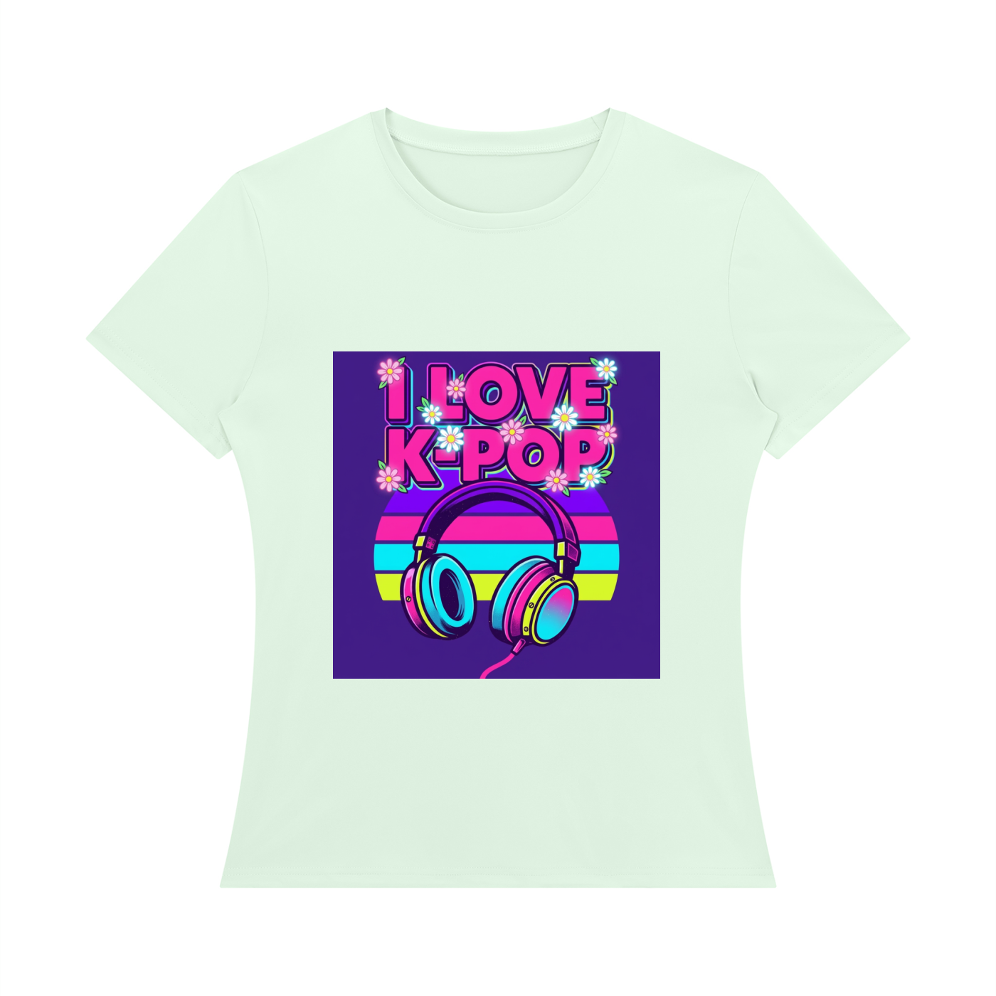 'I LOVE K-POP' Women's Regular Fit T-Shirt