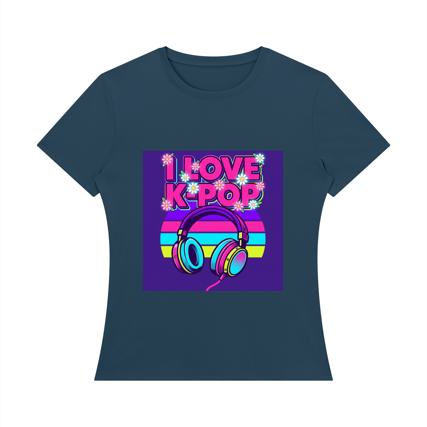 'I LOVE K-POP' Women's Regular Fit T-Shirt
