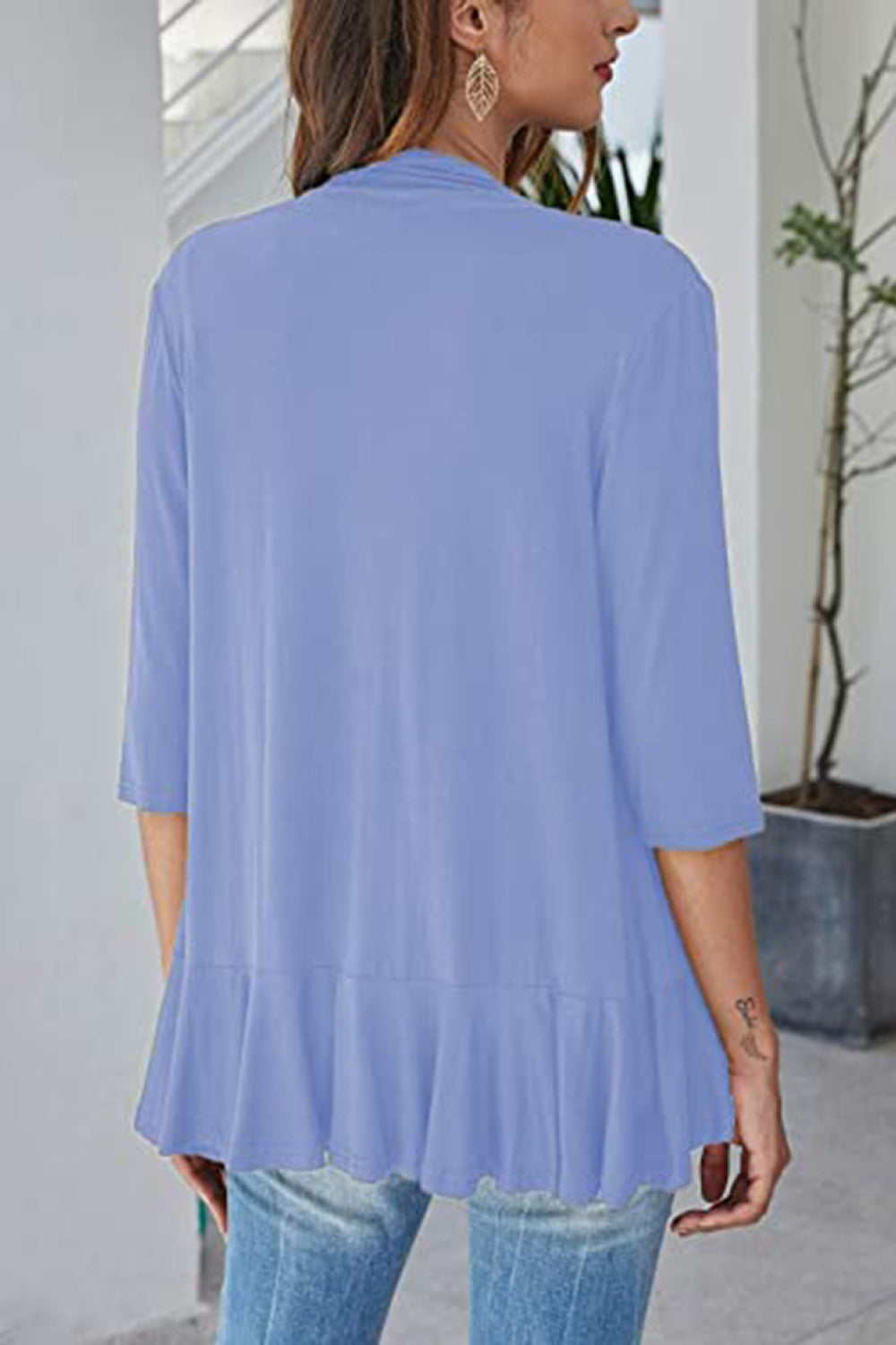 Marigold Collections Australia open front half sleeve cardigan, lightweight sweater with a relaxed fit and soft knit fabric.