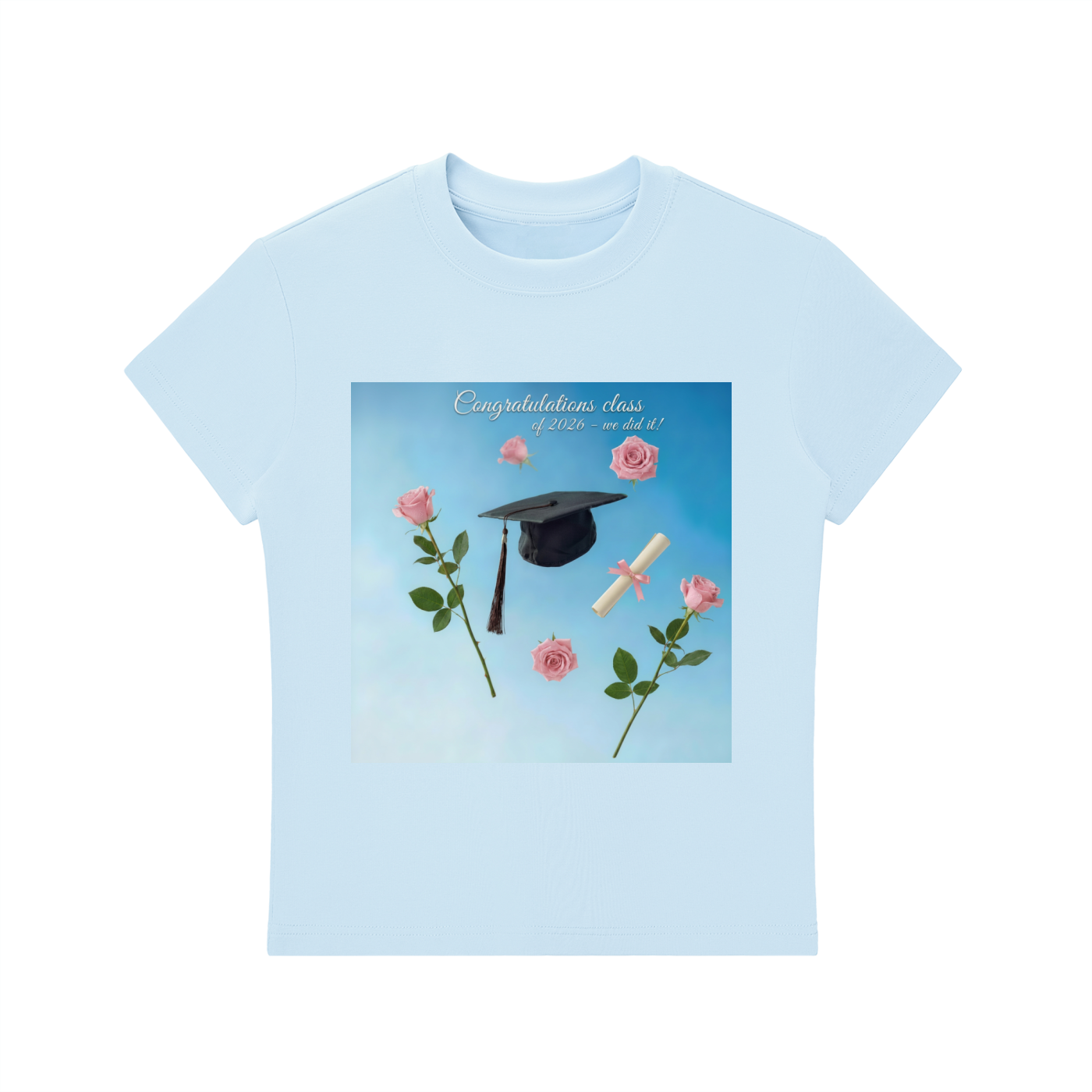 'Congratulations class of 2026 -we did it!' Essential Bodycon Crewneck T-Shirt