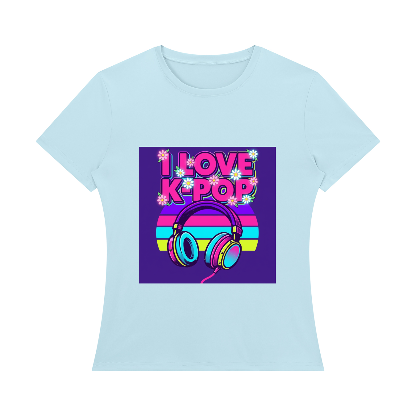 'I LOVE K-POP' Women's Regular Fit T-Shirt