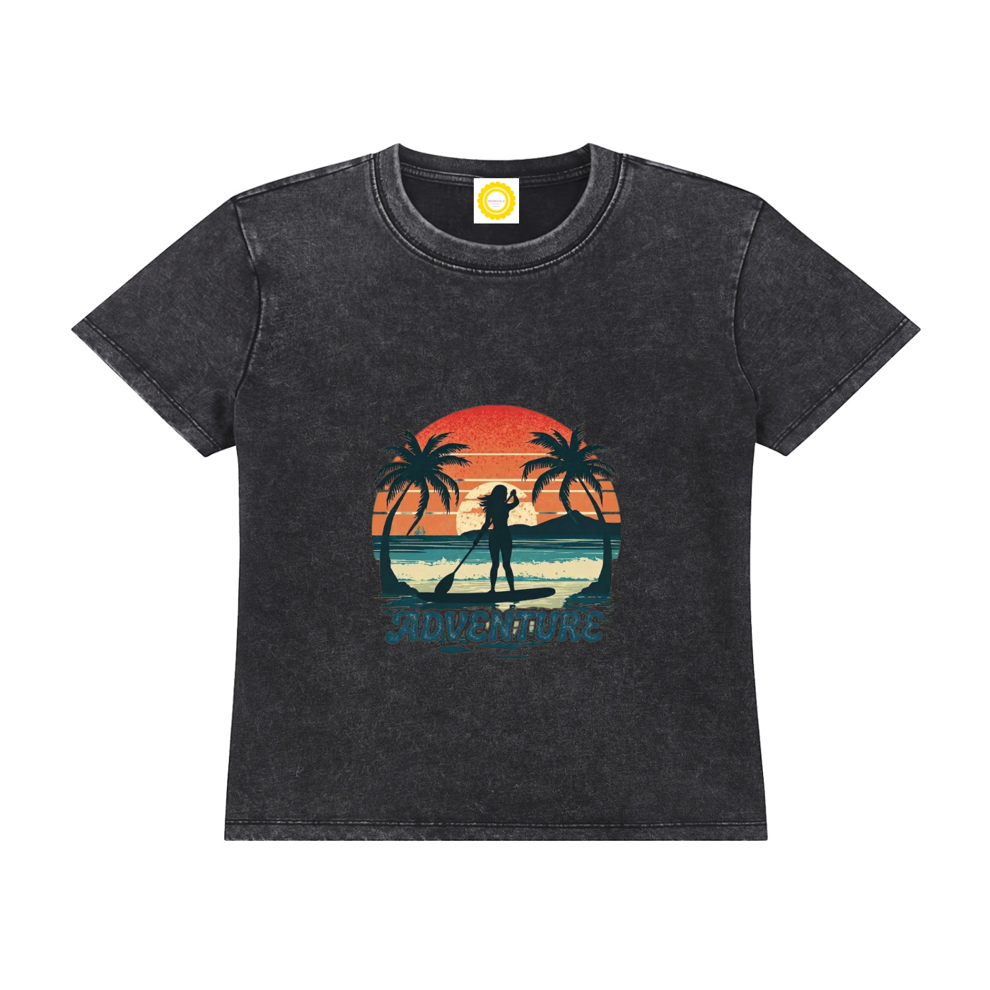 'Adventure' Vintage Wash Drop Shoulder T-shirt - MARIGOLD COLLECTIONS AUSTRALIA