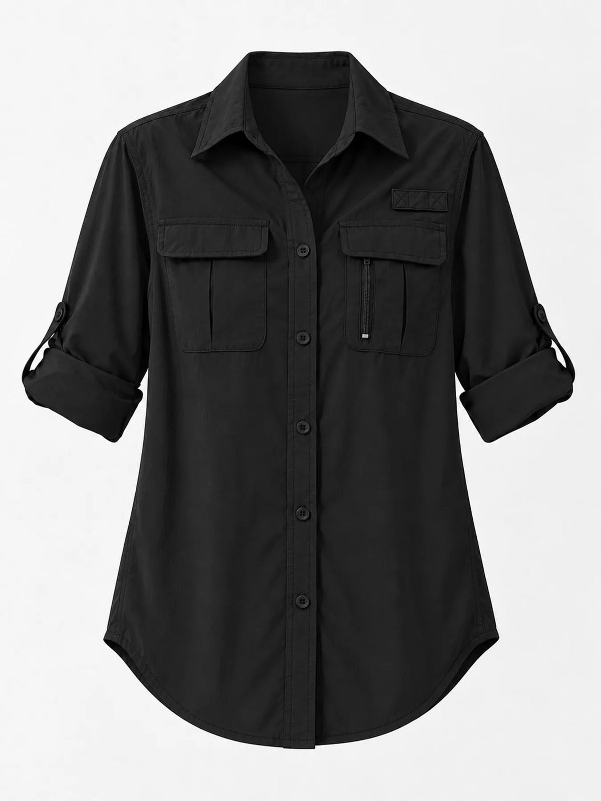 Marigold Collections Australia safari shirt with button-down front and roll-up sleeves, lightweight and casual for outdoor wear