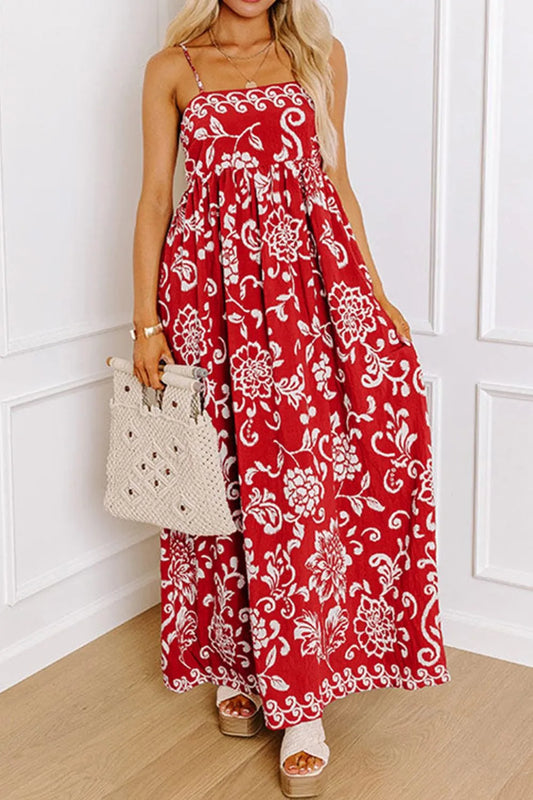 Floral Empire Waist Cami Maxi Dress
