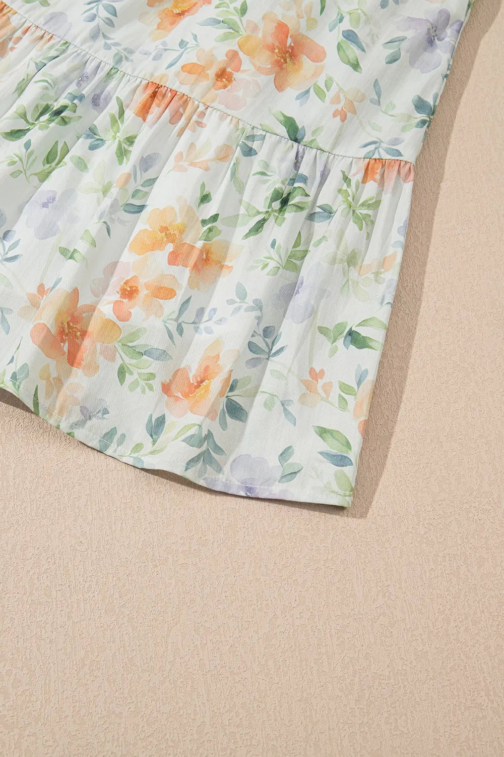 Floral Puff Sleeve Ruffle Hem Mini Dress - MARIGOLD COLLECTIONS AUSTRALIA