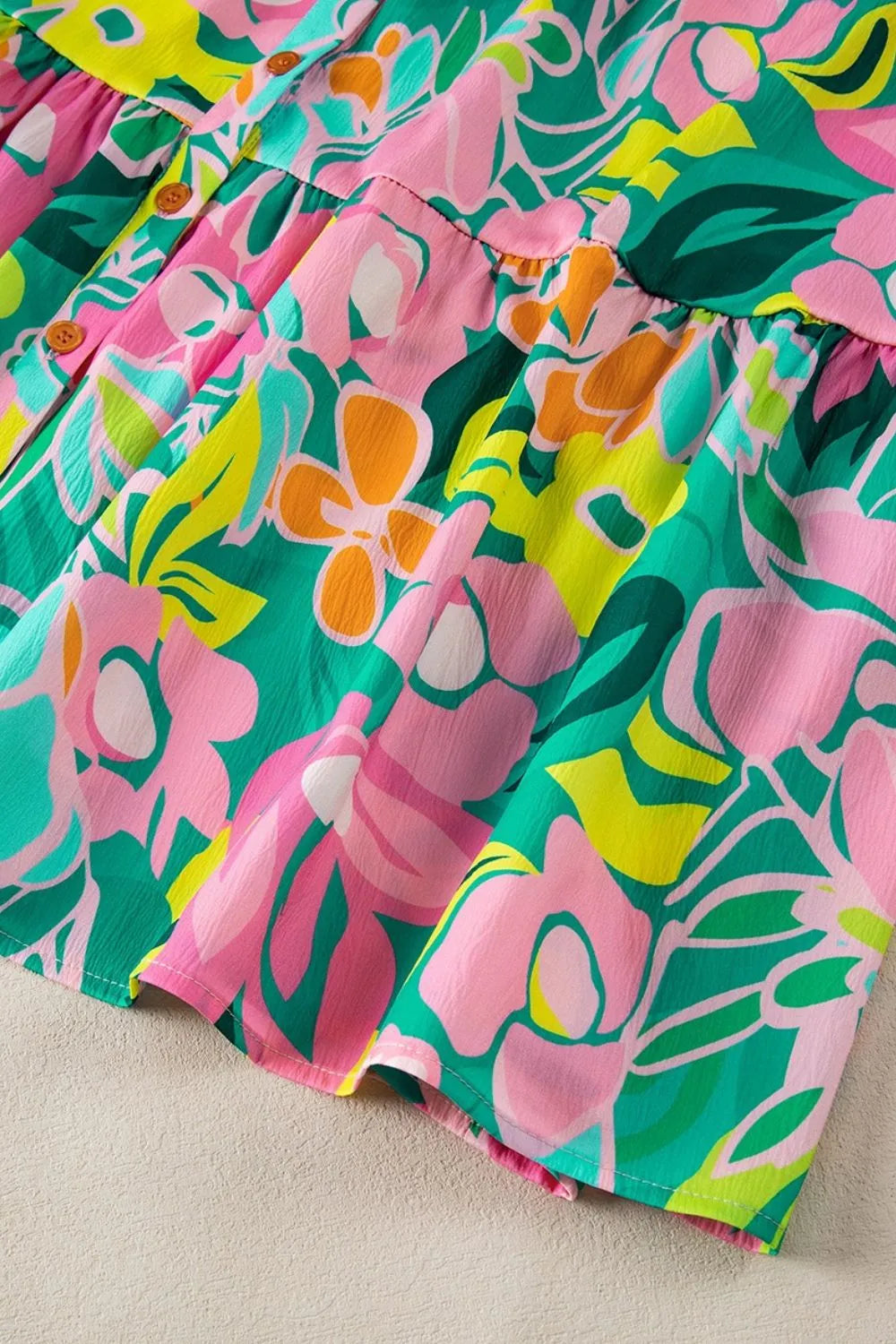 Floral Print Puff Sleeve Shirt Dress - MARIGOLD COLLECTIONS AUSTRALIA