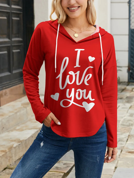 I Love You Graphic Hoodie