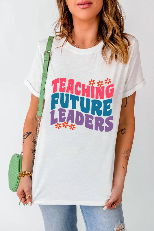 Teacher Shirt - Teaching Future Leaders Graphic Tee | Teacher Gift T-Shirt