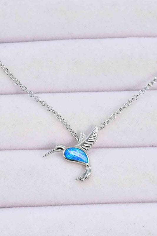 Australian Opal Bird 925 Sterling Silver Necklace - MARIGOLD 
