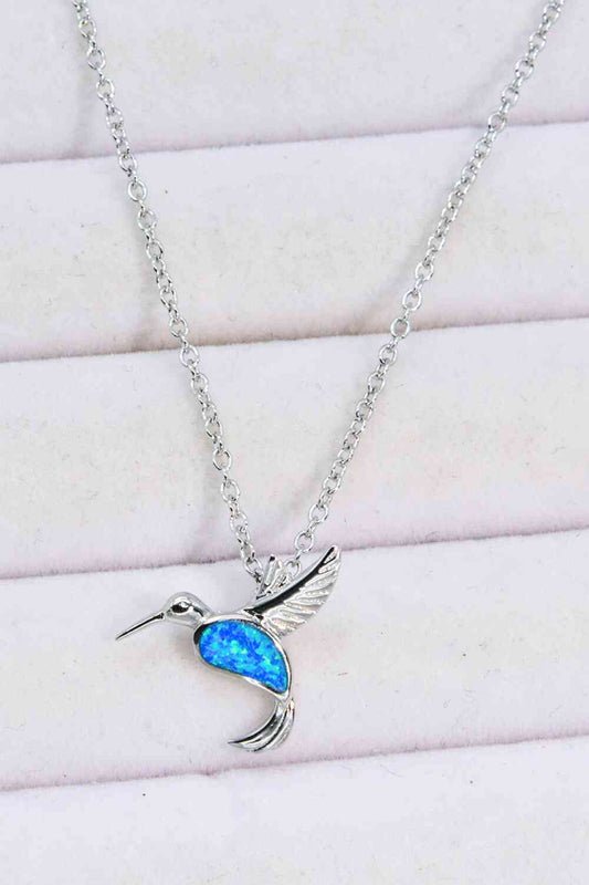 Australian Opal Bird 925 Sterling Silver Necklace - MARIGOLD 