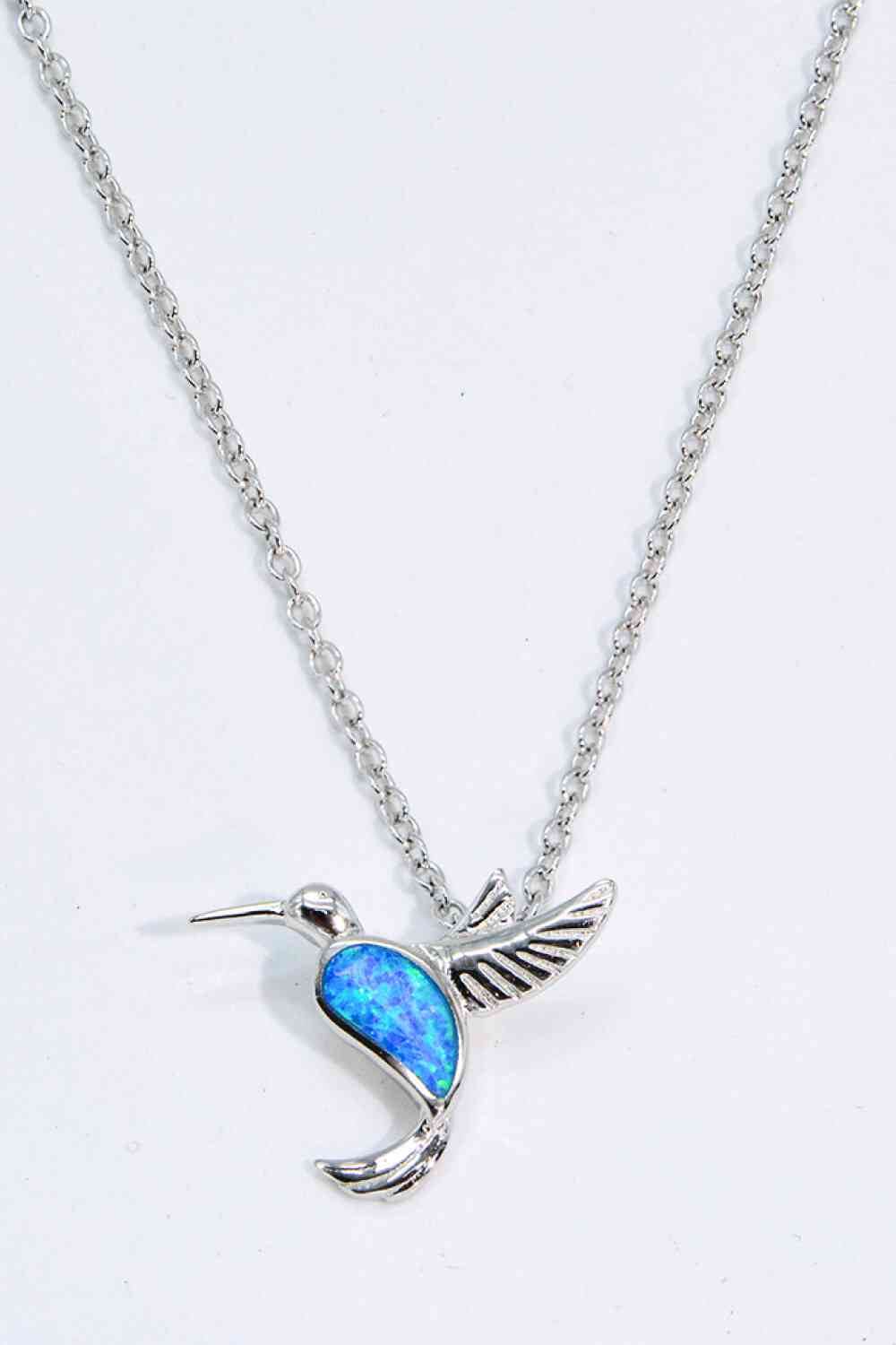 Australian Opal Bird 925 Sterling Silver Necklace - MARIGOLD 