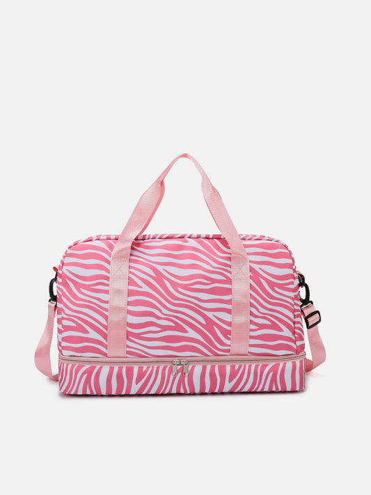 Oxford Cloth Leopard Travel Bag - MARIGOLD 