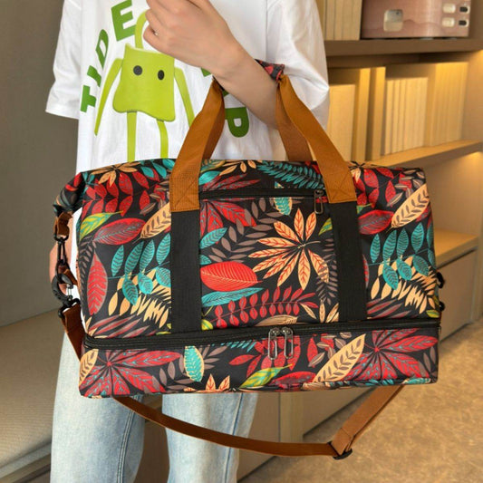 Canvas Printed Travel Bag - MARIGOLD 