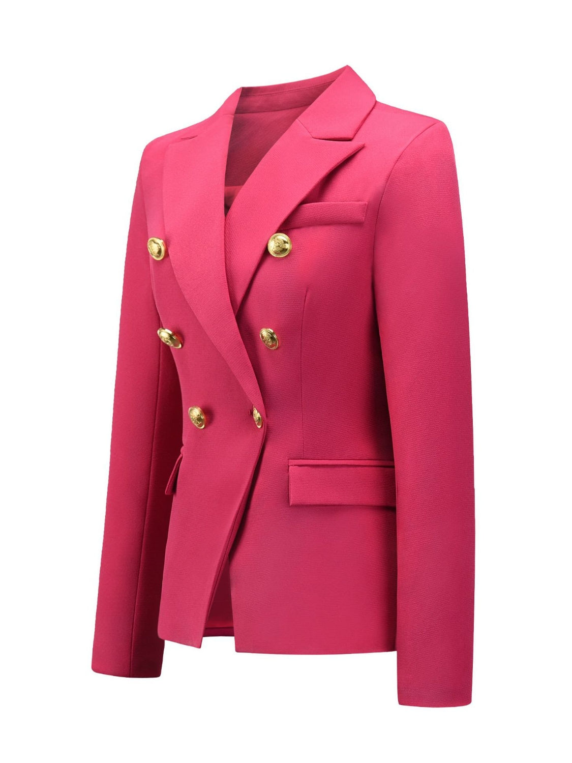 Elegant Lapel Collar Long Sleeve Blazer - MARIGOLD 