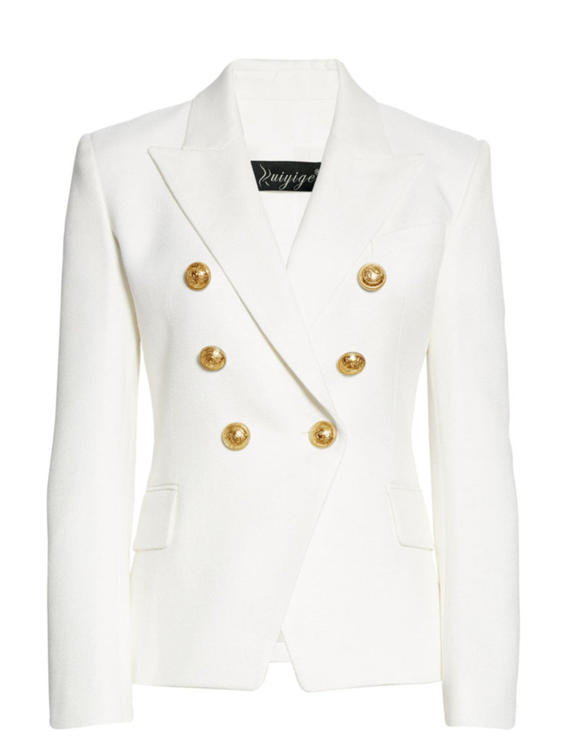 Elegant Lapel Collar Long Sleeve Blazer - MARIGOLD 