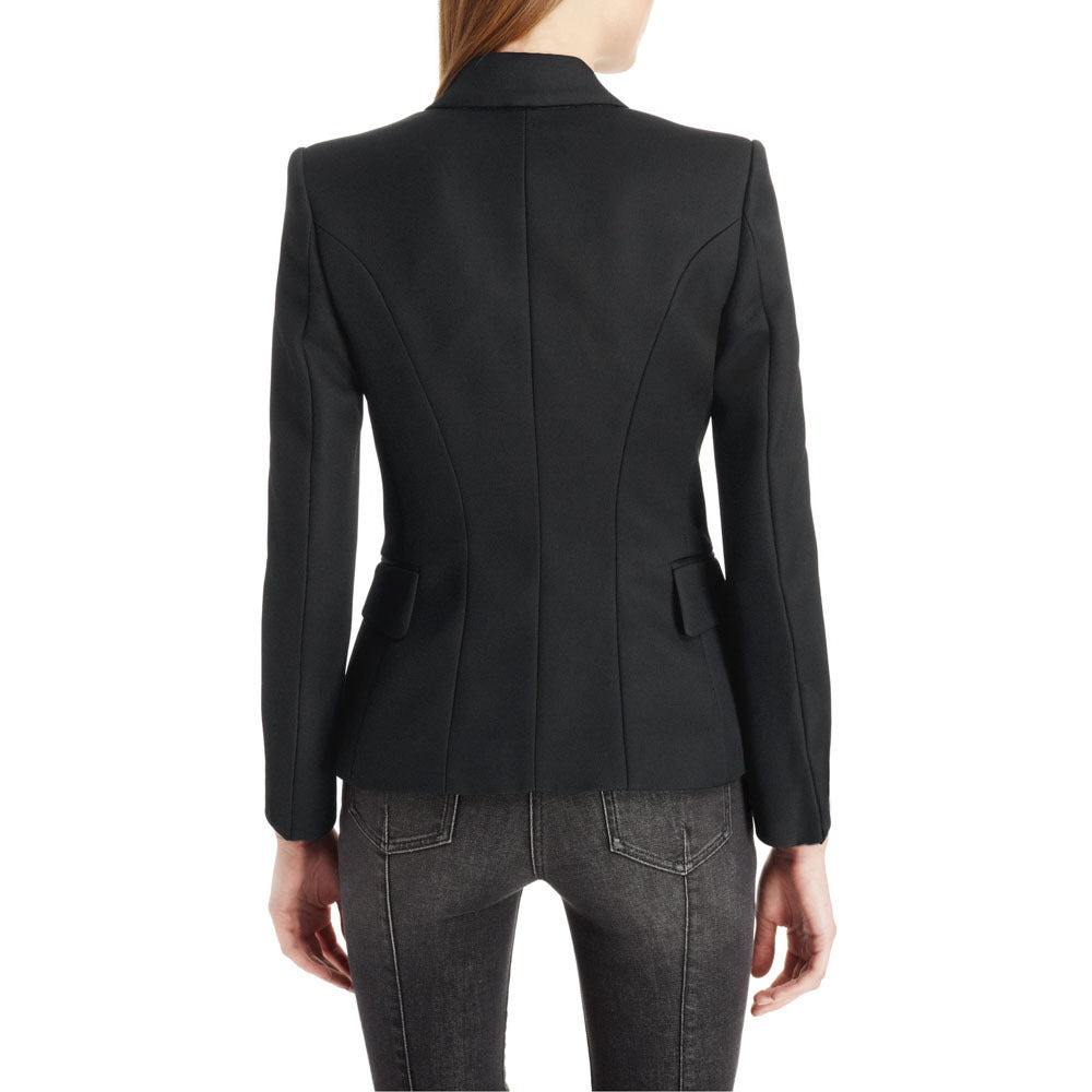 Elegant Lapel Collar Long Sleeve Blazer - MARIGOLD 