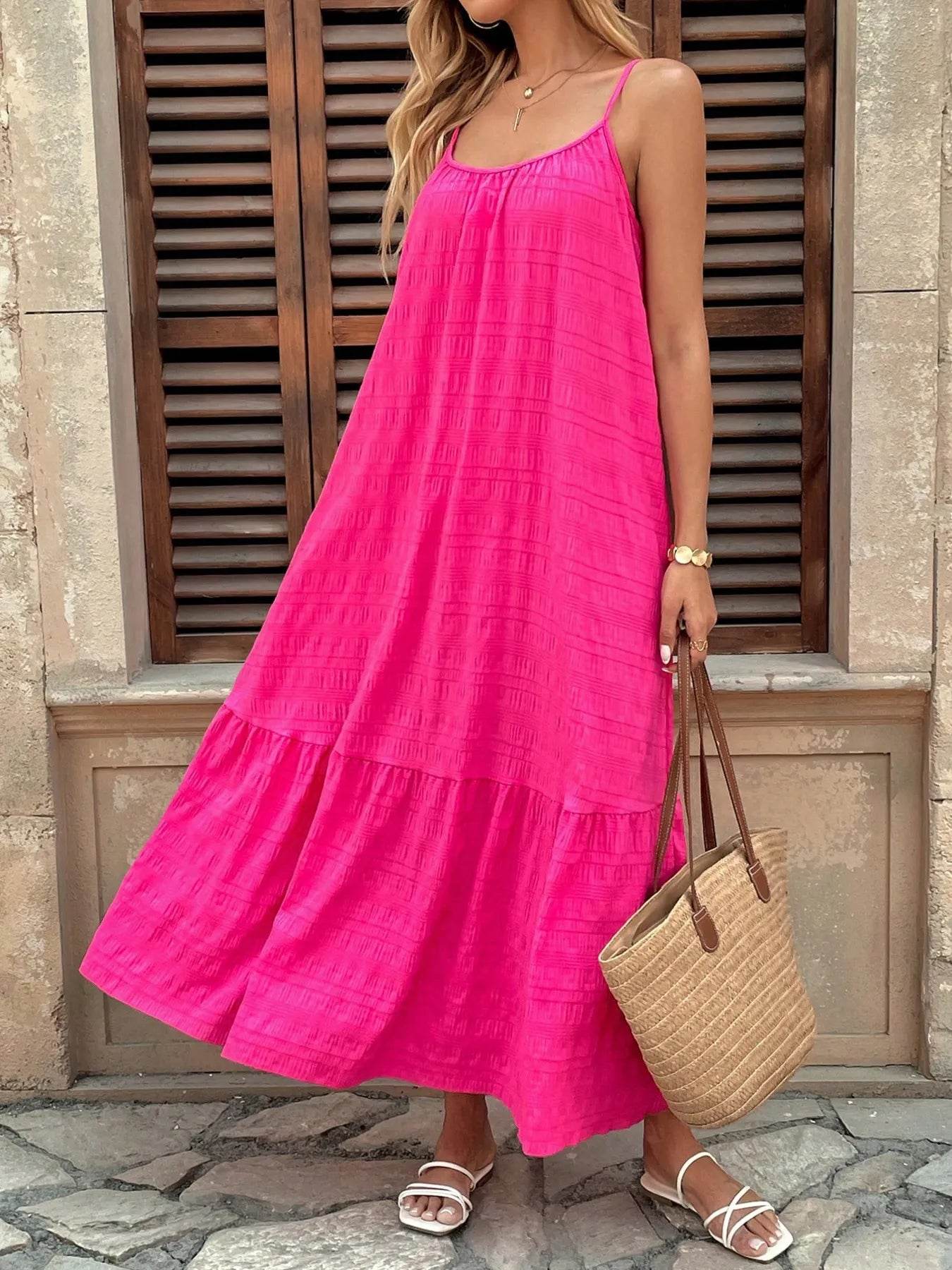 Deep Rose Cami Maxi Dress - MARIGOLD 
