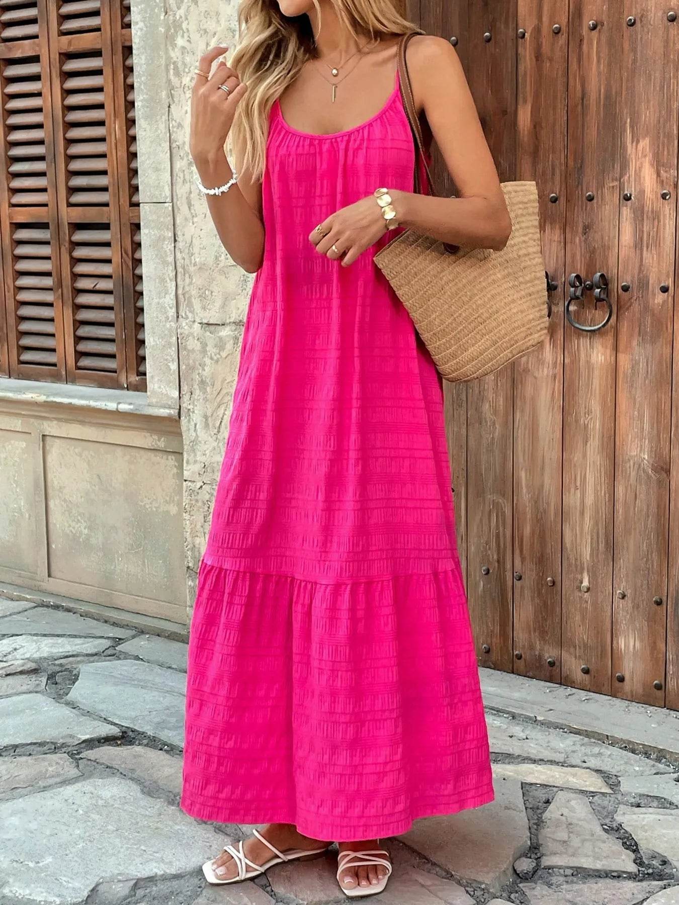 Deep Rose Cami Maxi Dress - MARIGOLD 