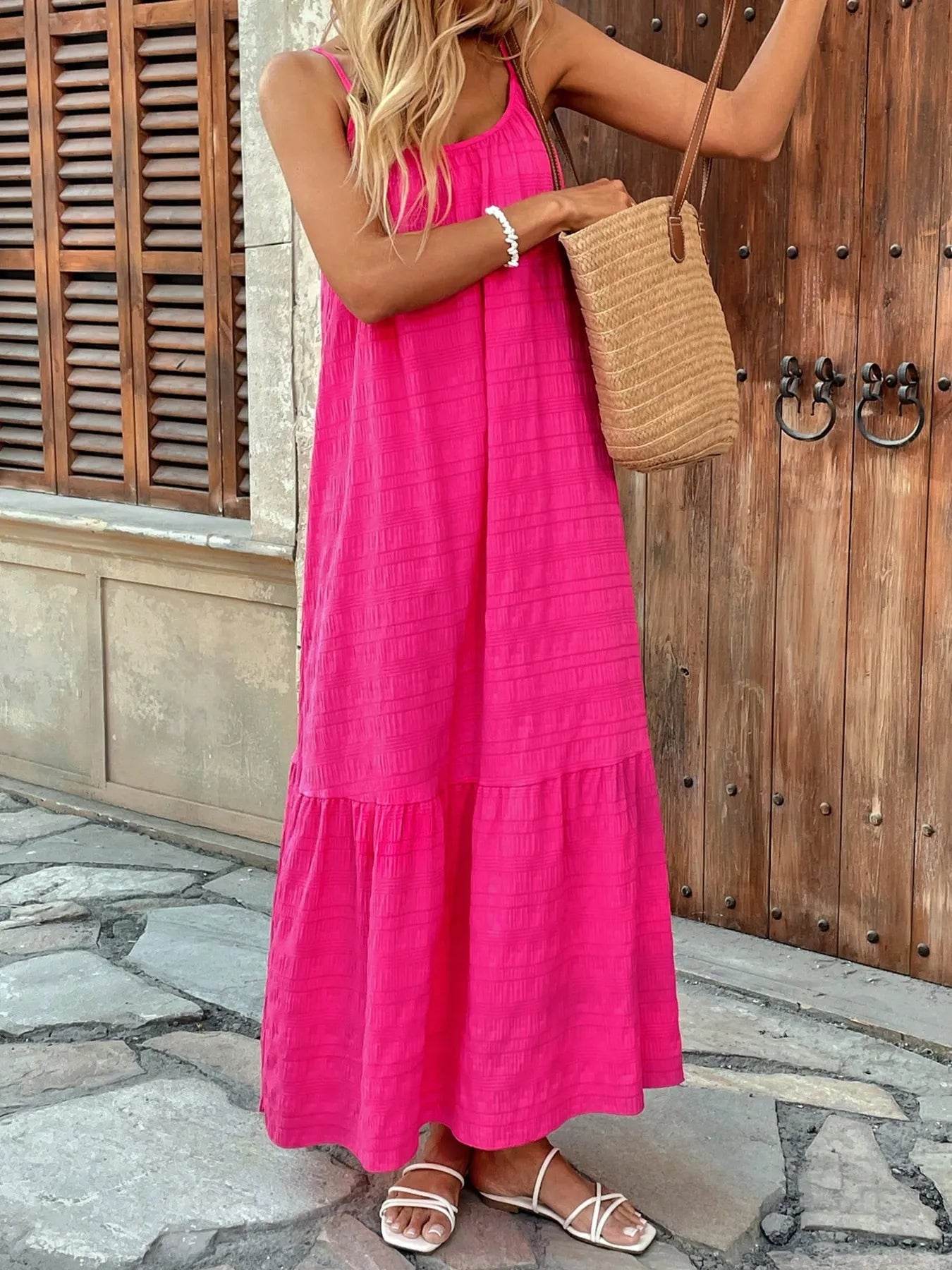 Deep Rose Cami Maxi Dress - MARIGOLD 