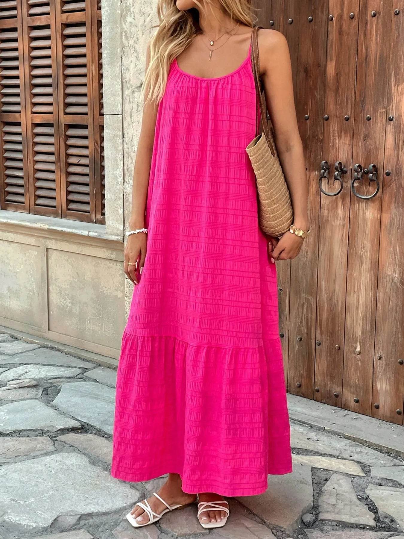 Deep Rose Cami Maxi Dress - MARIGOLD 