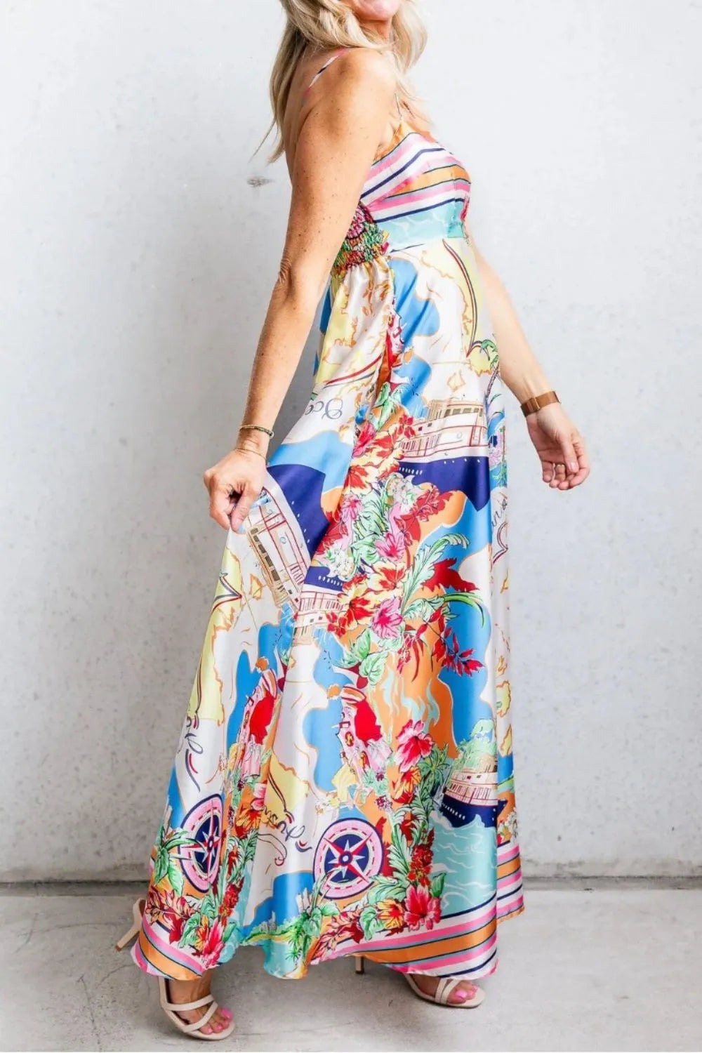 Tropical Australia Print Maxi Dress with Pockets 2 marigold collections australia marigold co. womens dresses