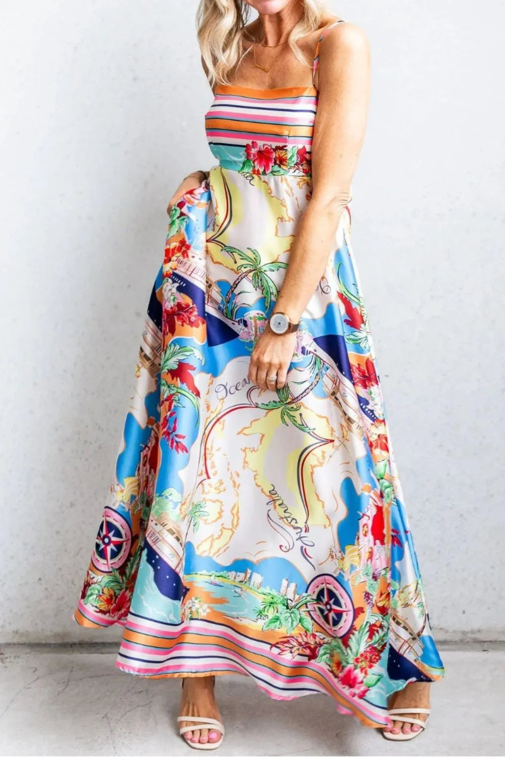 Tropical Australia Print Maxi Dress with Pockets marigold collections australia marigold co. womens dresses 6
