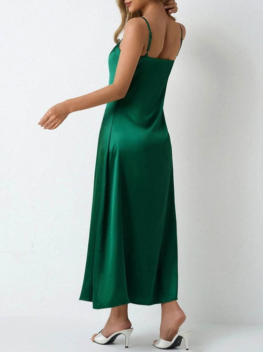 Cowl Neck Cami Midi Dress - MARIGOLD 
