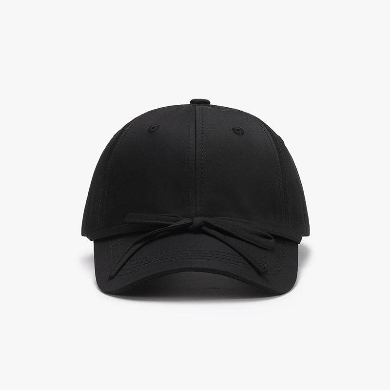 Bow Knot Cotton Baseball Cap - MARIGOLD 