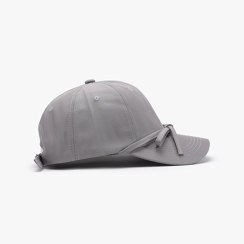 Bow Knot Cotton Baseball Cap - MARIGOLD 