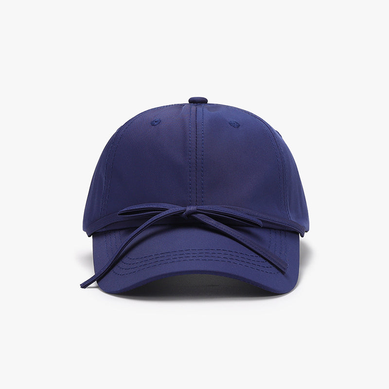 Bow Knot Cotton Baseball Cap - MARIGOLD 