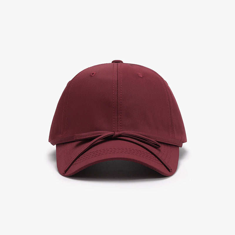 Bow Knot Cotton Baseball Cap - MARIGOLD 