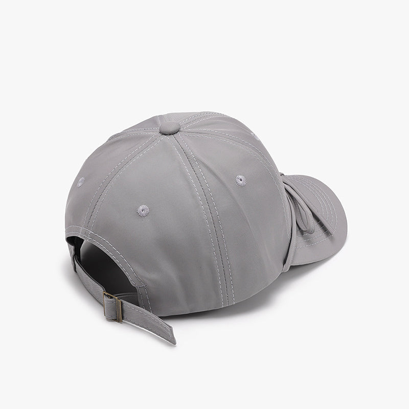 Bow Knot Cotton Baseball Cap - MARIGOLD 
