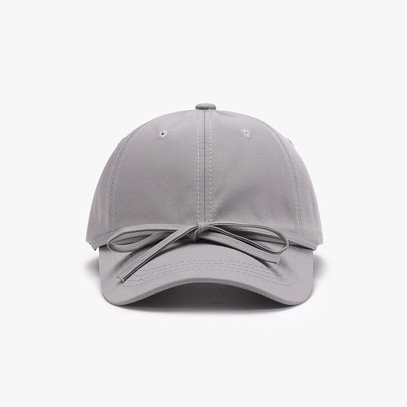 Bow Knot Cotton Baseball Cap - MARIGOLD 