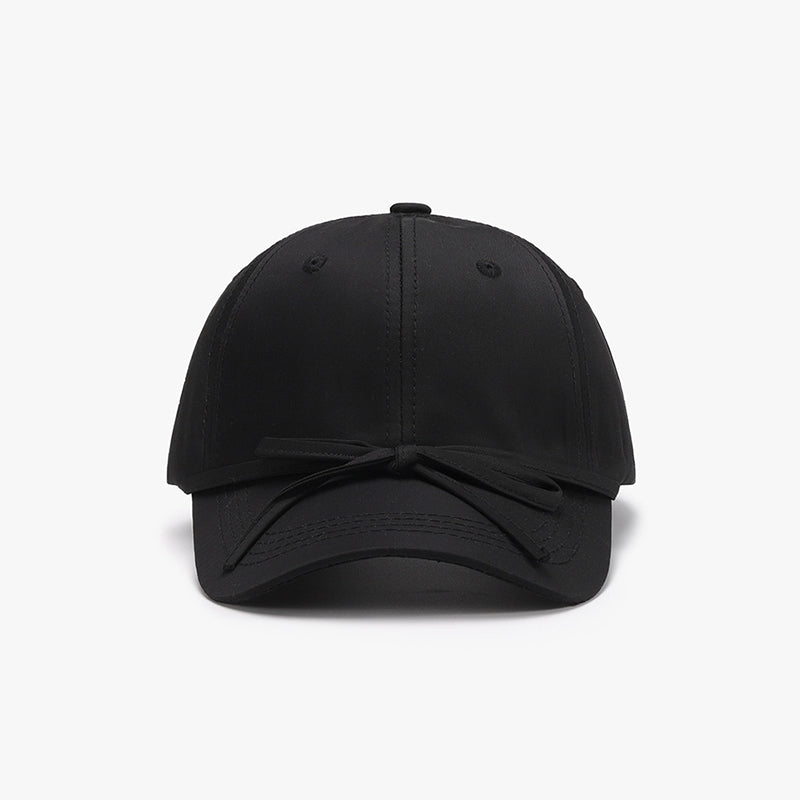 Bow Knot Cotton Baseball Cap - MARIGOLD 
