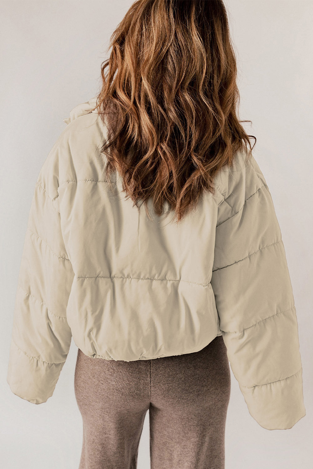Zip-Up Collared Long Sleeve Coat - MARIGOLD 