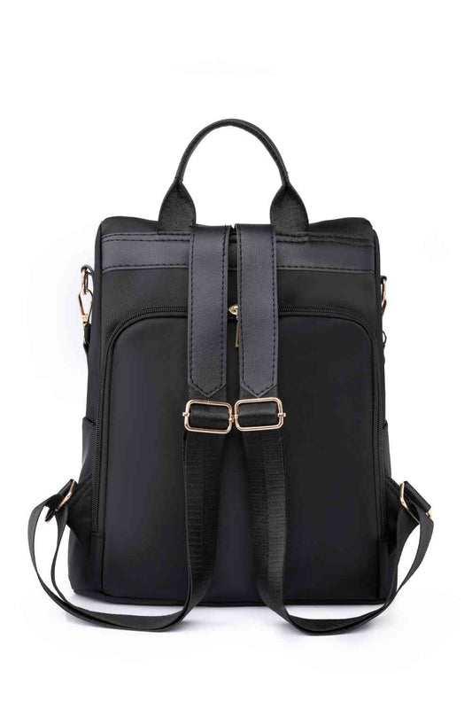 Zipper Pocket Beaded Backpack - MARIGOLD 