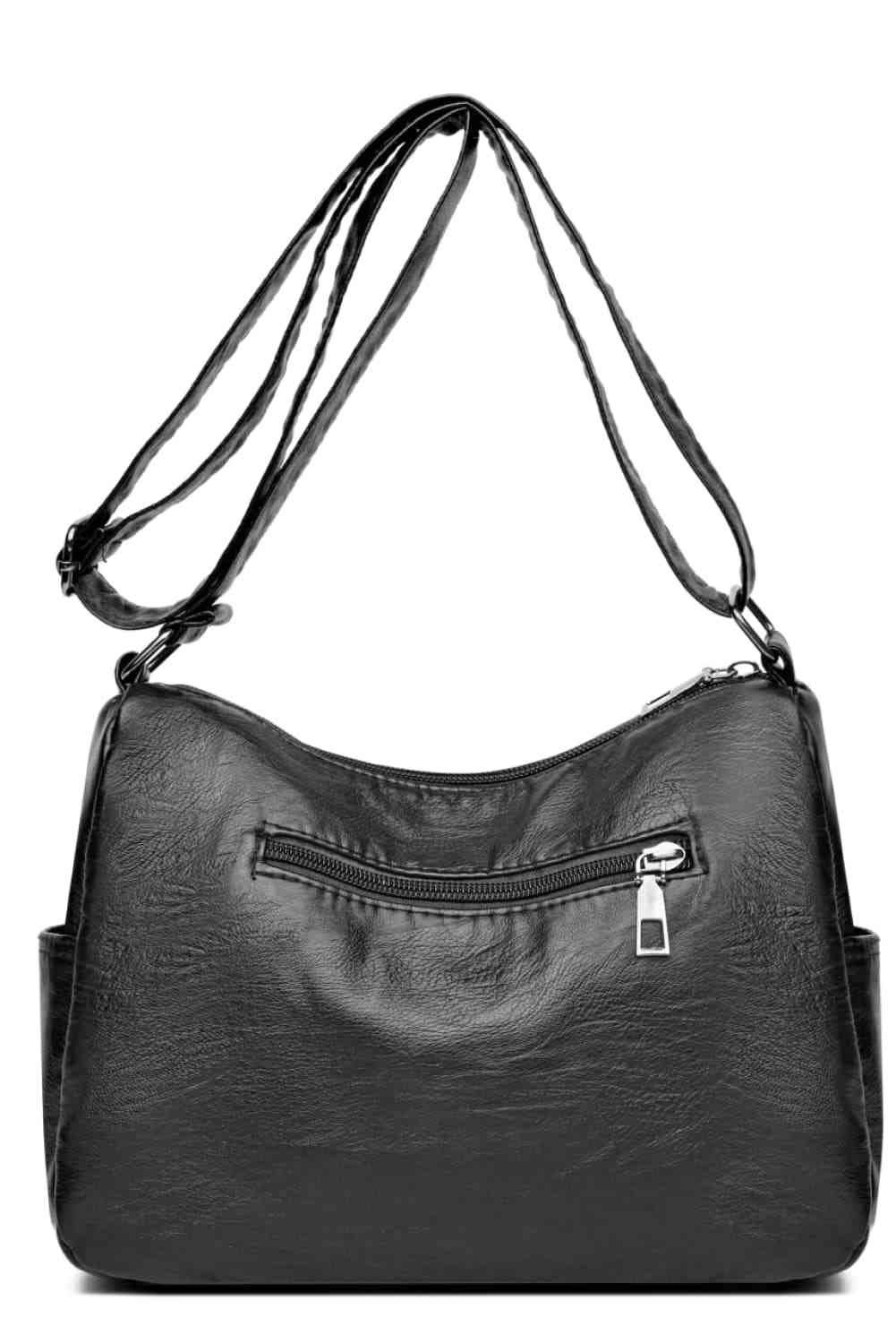 Multi-Pocket PU Leather Crossbody Bag - MARIGOLD 
