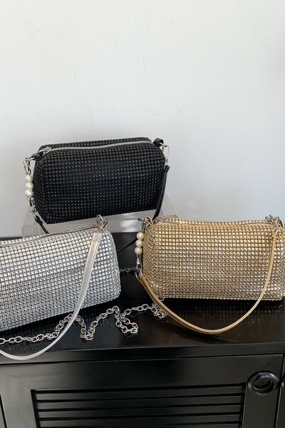 Openwork Crossbody Bag with Removable Strap - MARIGOLD 